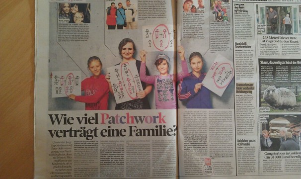 Gedruckt und in Farbe: Der Beitrag der vier Mädchen in der Bild am Sonntag. 