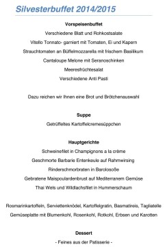Silvesterbuffet