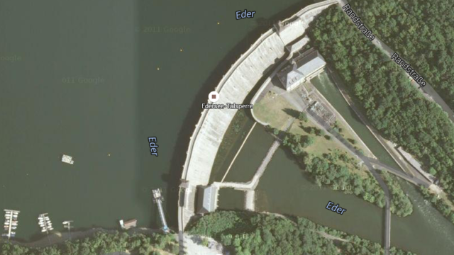 Ort des Unglücks: Der Edersee. Hier ist ein Alsfelder mit seinem Elektroboot gekentert. Kartendaten: Google, DigitalGlobe