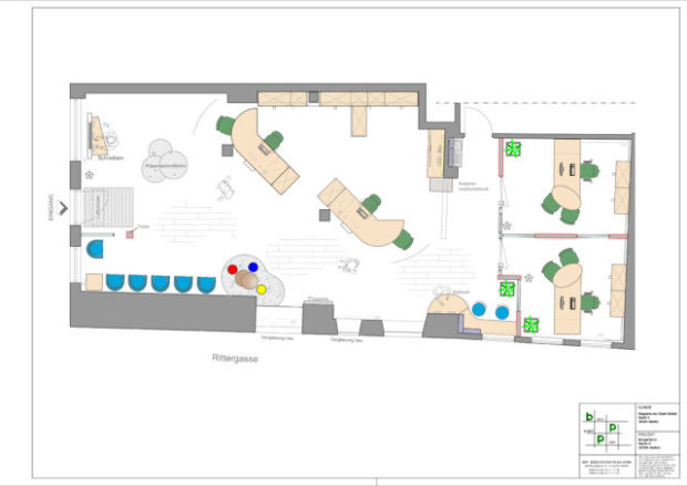 Der Grundriss des Bürgerbüros am Marktplatz. Plan: BPP