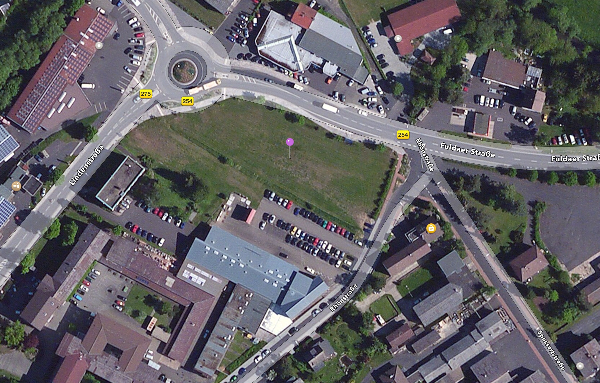 Das Eisteichgelände in Lauterbach ist der Stein des Anstoßes im jüngesten Streit der Politik (Quelle: Apple, Karten-App)