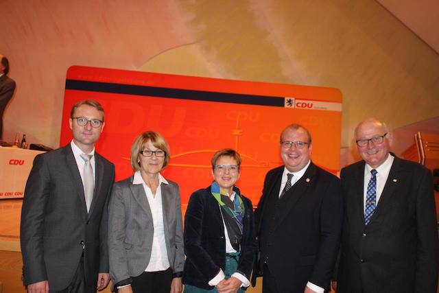 Die Spitzenkandidaten der Vogelberger CDU: Dr. Jens Mischak, Rosi Müller (Platz 4), Dr.Birgit Richtberg, Stephan Paule und Kurt Wiegel (Platz 5). Fotos: CDU Vogelsberg.