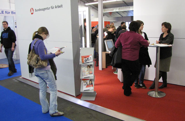 Steht auf der Jobmesse Chance 2016: Der Stand der Arge Gießen. Foto: Arge Gießen.