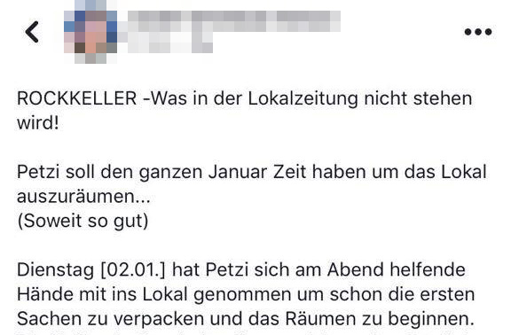 Ein Auszug des Facebookposts. Screenshot: OL