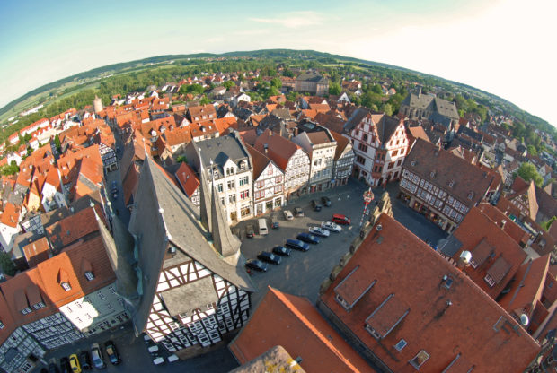 Blick von oben auf das märchenhafte Alsfeld. Foto: Archiv/aep