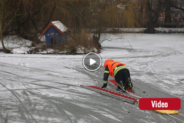 Feuerwehr Alsfeld trainierte Eisrettung