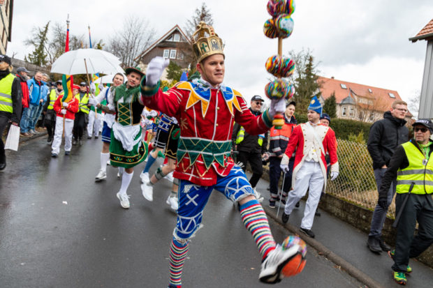 Herbsteiner Narren trotzten dem Sturmtief